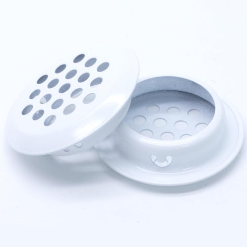 20Pcs Circular Air Vents White Soffit Vent, Stainless Steel Round Vent Mesh Hole Louver for Kitchen Bathroom Cabinet Wardrobe, 1.14"(29mm) Mountin...