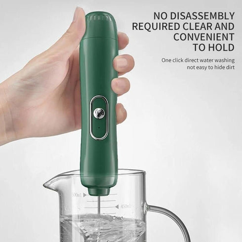 Handheld Milk Frother - Battery Operated Drink Mixer for Coffee, Electric Foam Maker Whisk, Stainless Steel Milk Foamer...