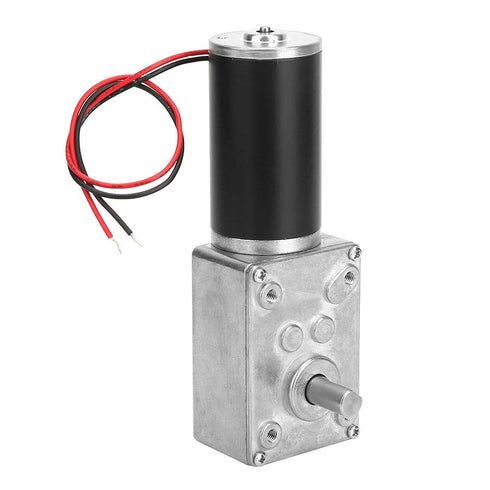 FTVOGUE 24V 10rpm Worm Gear Motor Speed Reduce Electric Motor Reversible Gear Motor for DIY Robot Rotating Table Door Lock Curtain Machine...