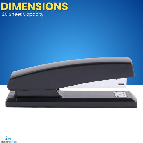 1InTheOffice Office Stapler for Desk, Heavy Duty Desk Stapler, Black, 20 Sheets Capacity,"2 Pack"...