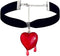 Y2k Dripping Blood Heart Choker Necklace Gothic Punk Vampire Black Red Bleeding Puffy Hearts Velvet Necklace for Women Girls Goth Halloween Party ...