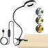 Clip on Light LED Reading Book Study Lamp 3 Color Modes 10 Brightness Eye Protection 360° Flexible Gooseneck Student Dormitory Office Desk Lamp at...