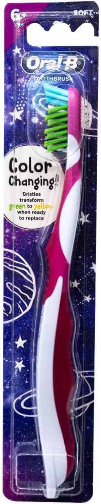 Oral-B Pro-Health Junior CrossAction Galaxy Toothbrush, Ages 6+, Soft - Pack of 4...