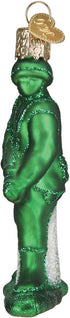 Old World Christmas Glass Blown Ornament for Christmas Tree, Green Army Man...