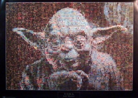 Star Wars Poster Yoda Mosaic 24 by 36...