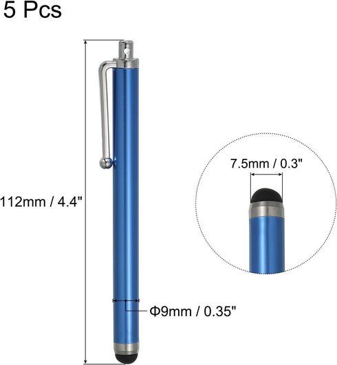 MECCANIXITY 5pcs Stylus Pens for Touch Screens Universal Capacitive High Sensitivity for Phone Tablet All Capacitive Touch Screen Device, Dark Blu...