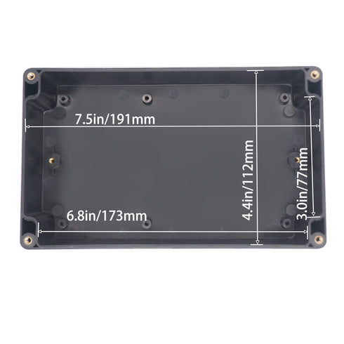 Watertight Junction Box, IP67 Waterproof Project Box Durable ABS Plastic Electronic Enclosure Case for DIY Electrical Project Black 7.87" x 4.72" ...