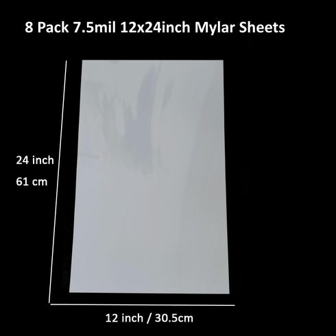 7.5mil Blank Mylar Sheets for Stencil, 8PCS 12x24 inch Milky Translucent PET Blank Stencil Making Sheet, Blank Mylar Templates for Cutting Machine...