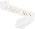 Sweet 16 Satin Sash - 16 Birthday Sash Gift, Party Favors, Supplies and Decorations...