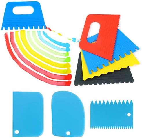 7Pcs Textured Art Supplies Kit Paint Scrapers for Drawing Artists Acrylic Painting Texture Tools Canvas Spatula Set for DIY Crafts Learning Knife ...