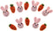 Handmade Easter Ornament Wool Felt Carrots Bunny...