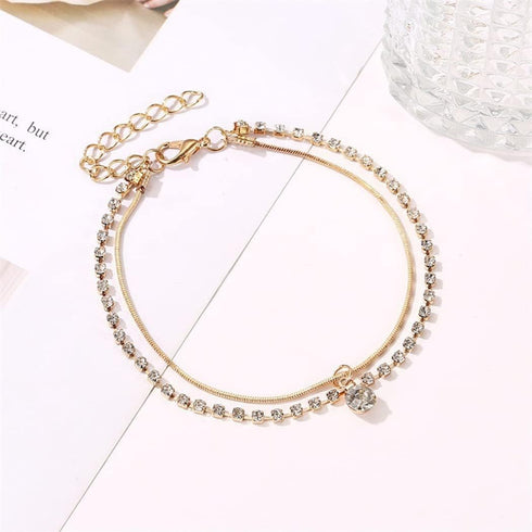 2-5 Pcs Anklet for Women 14K Gold Plated Anklets Snake Chain Cute Bead Cuban Chain Tennis Link Layered Anklets Bracelets Summer Beach Foot Jewelry...