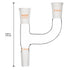 XCD Claisen Distillation Adapter, 3-Way Claisen Distillation Adapter with 24/40 Joints Lab Connecting Adapter...