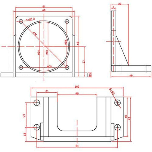 Motor Mounting Bracket for 60ktyz AC Gear Motor Mini Motor Support (Bracket)...