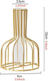 Desktop Plant Vases with Test Tube Glass Flower Vase with Gold Metal Stand Propagation Station Plant Holder for Home Wedding Decor (Gold, Bottle)...