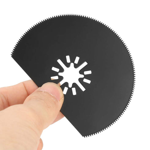 10Pcs Oscillating Saw Blades 80mm/3.1inch High Carbon Steel Semicircle Oscillating Multitool Quick Release Kit for Sanding, Grinding and Cutting...