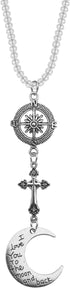Cross Car Hanging Ornament Charm,Birthday Valentines for Him Husband Mens Mom Family Friends (Moon)...