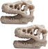 Opexicos 2Pcs 8.5 x 5.5 x 4.5 cm Resin Dinosaur Skull Aquarium Decoration Terrarium Reptile Fish Tank Ornament...