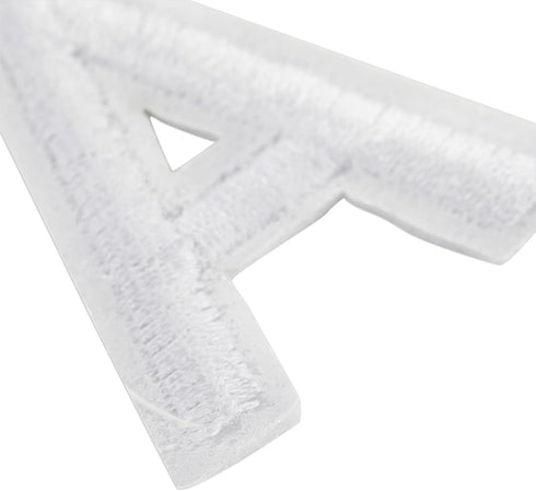82 Piece Embroidered Iron on Letter Patches and Numbers for Clothing, Backpacks, Sew On Appliques, Arts and Crafts (White, 1 in)...