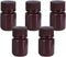 1 oz Wide Mouth Lab Reagent Bottle, Laboratory Grade Chemical Container, Sealed Leak-proof Amber HDPE Bottle, Pill Bottle, Water Sample Bottle(5 P...