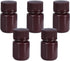 1 oz Wide Mouth Lab Reagent Bottle, Laboratory Grade Chemical Container, Sealed Leak-proof Amber HDPE Bottle, Pill Bottle, Water Sample Bottle(5 P...