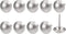 Upholstery Nail Tacks (11x17x3.6mm) 25Pcs, Iron Round Thumb Push Pins - for House Construction, Home Kitchen Furniture, Silver Tone...
