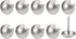 Upholstery Nail Tacks (11x17x3.6mm) 25Pcs, Iron Round Thumb Push Pins - for House Construction, Home Kitchen Furniture, Silver Tone...