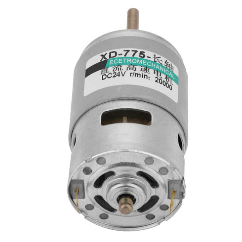 775 DC Motor, DC 24V/20000RPM 80W High Speed Low Noise High Torque Motor Extension Shaft Motor(24V20000RPM)......