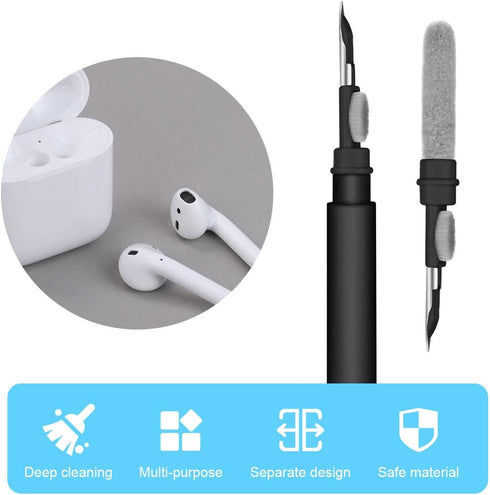 Airpod Cleaner Kit, 3 in 1 Earbuds Cleaning kit,Phone Cleaner kit with Soft Brush for Wireless Earphones Bluetooth Headphones Charging Box Accesso...
