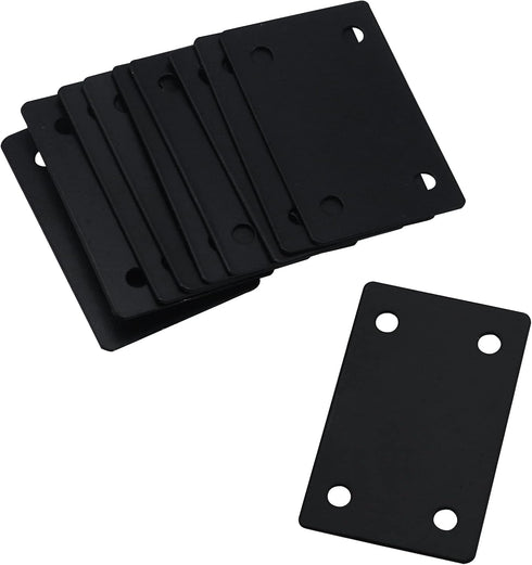 T Tulead Iron Rectangle Flat Corner Brackets Straight Corner Brace Mending Repair Plates 2.36"x1.46" Fastener Bracket Plates Pack of 10 for Bed,Sh...