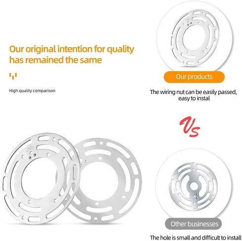 2 Pack Universal Light Fixture Mounting Bracket, 4 Inches Diameter Steel Round Universal Light Crossbar with Screws and Nuts, Mounting Bracket for...