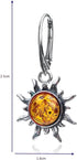 Ian and Valeri Co. Amber Sterling Silver Sun Earrings...