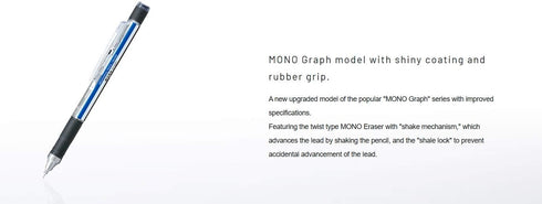 Tombow Mechacical Pencil 0.5mm Mono Graph Grip, Shine Turquoise (DPA-141C)...