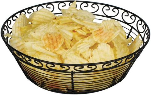 Winco Wire Fruit Basket, 10-Inch by 3-Inch, Black...