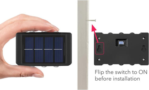 Solar Fence Lights Outdoor Wall Lights Solar Powered LED Sconce Waterproof Up and Down LED Lighting for House Deck Steps Patio Landscape Garage Ba...