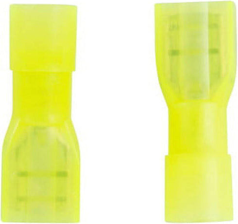 Gardner Bender 15-155F Electrical Disconnect Terminal, 12-10 AWG, Fully-Insulated, Crimp Connection, Female, 10 Pk, Yellow...