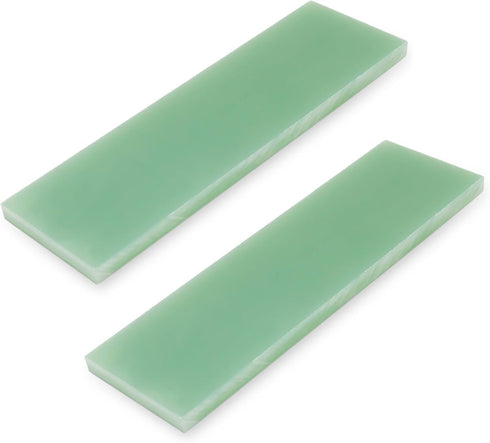 SuperDi G10 Scales Natural JADE GREEN 1/4" X 1.5" X 5.5" Knife Handle Grip Slabs...