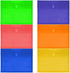 JAM PAPER Plastic Expansion Envelopes with Hook & Loop Closure - Letter Booklet - 9 3/4 x 13 with 1 Inch Expansion - Assorted Colors - 6/Pack...