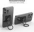 Phone Ring Holder, Phone Grip Finger Kickstand Wireless Charging Friendly, 360°Rotation Phone Ring Grip Stand Work with Magnetic Car Mount for iPh...
