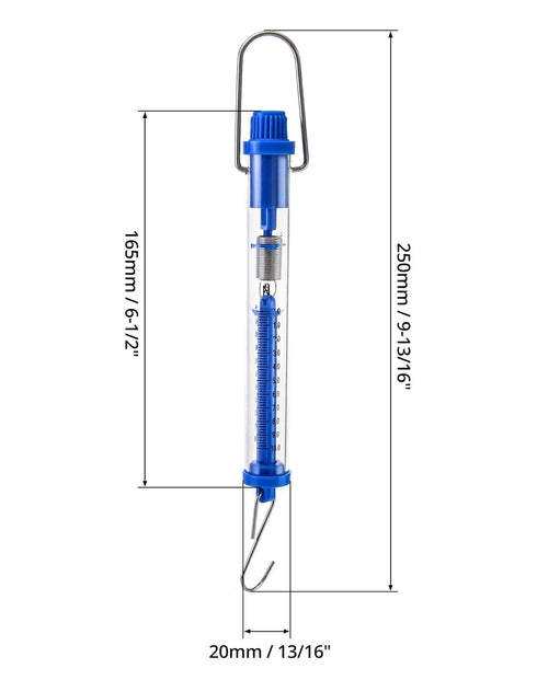 QWORK Plastic Tubular Spring Scale - 5 Pack 1000g/10N Capacity, Grams & Newton Calibration, Zeroing Capability, Clear Plastic Body Spring Balance ...