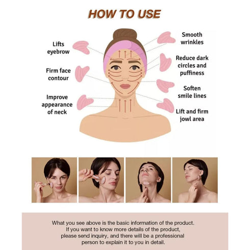 ""GLOW LUX Jade Roller & Gua Sha Facial Tool Set: Boost Radiance and Relaxation with Gentle Massage - Reduce Puffiness, Improve Circulation, and E...