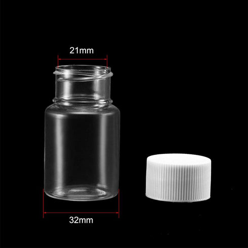 uxcell Plastic Lab Chemical Reagent Bottle 30ml/1oz Wide Mouth Sample Sealing Liquid Storage Container 10pcs...