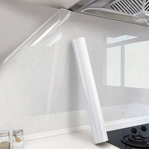Clear Contact Paper Peel and Stick Wallpaper for Bathroom 15.8" Clear Wall Protector Removable Wallpaper for Countertops Transparent Wall Protecti...