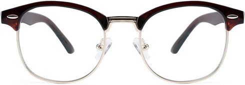 Cyxus Blue Light Glasses Men Retro Semi Rimless Clear Blue Light Glasses for Computer Eye Strain Gaming Glasses Anti Harmful Blue Light for Men Wo...