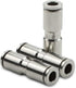 3 Pcs 8mm Straight Push in Connect Pneumatic Fitting,2 Way Nickel Plated Brass Quick Release PU Air Line Adapter...