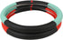 Black Panther Premium Textured Leather Auto Car Steering Wheel Cover, Anti-Slip and Comfortable Grip, 15 inch Universal - Black + Red...