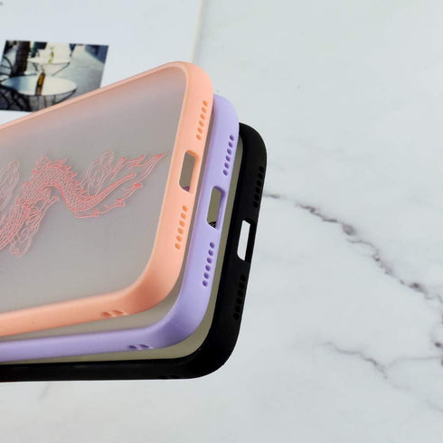 Ownest Compatible for iPhone 11 Case for Clear Fashion Animal Dragon Cartoon Pattern Frosted PC Back 3D and Soft TPU Bumper Protective Silicone Sh...