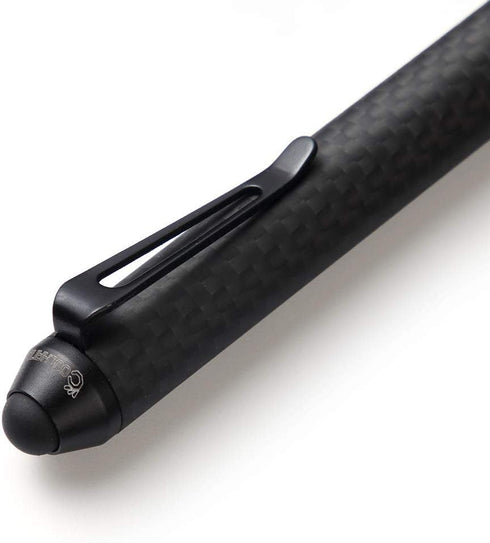 Cool Hand 5.9'' Bazooka Style Bolt Action Pen with Stylus for Touchscreen, Carbon Fiber Body, w/Pocket Clip, Ballpoint Ink Refillable, Glass Break...