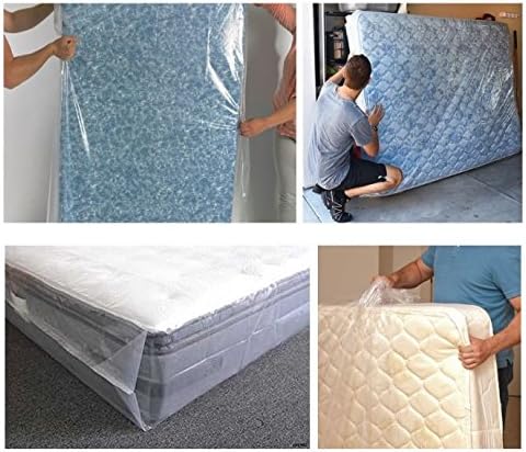 TopSoon Mattress Storage Bag Mattress Disposal Bag Full/Twin Size 54-Inch by 87-Inch Clear...
