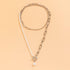 Pearl Paperclip Necklace Toggle Clasp Necklace Statement Pendant Pearl Chains Ball Chain Layered Choker Necklace Girls Jewelry Gift for Women...